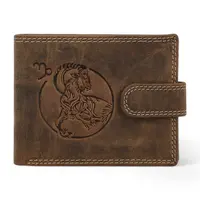 Pánská kožená peněženka hnědá - Diviley Kostas Kozoroh