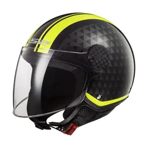 Moto přilba LS2 OF558 Sphere Lux Crush Black H-V Yellow S (55-56)