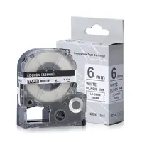 Epson LC-SS6KW, 6mm x 8m, černý tisk / bílý podklad, kompatibilní páska