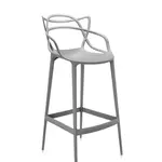 Barová židle MASTERS, v. 75 cm, více barev - Kartell Barva: šedá