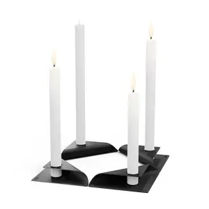 Square Candle, designový svícen - černý, set 4ks - Höfats