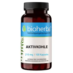 Aktívne uhlie 210 mg – 100 kapsúl – Bioherba