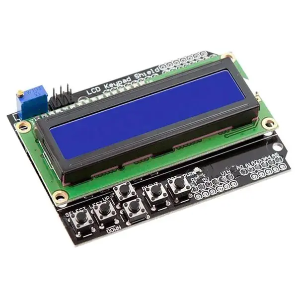 Displej LCD1602A s klávesnicí, 16x2 znaků, modré podsvícení