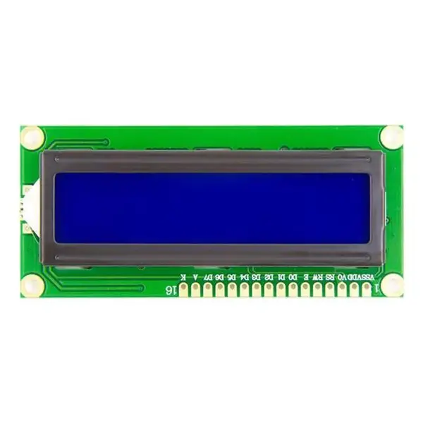 Displej LCD1602A, 16x2 znaků, modré podsvícení