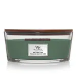 WOODWICK Vonná svíčka loď Mint Leaves & Oak 453,6 g