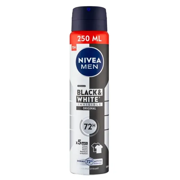 NIVEA Men Sprej AP B&W Invisible Original 250 ml