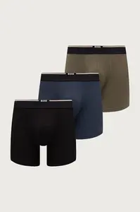 BOSS  přiléhavé boxerky pánské s viskózou BoxerBr 3P Bamboo 3-pack