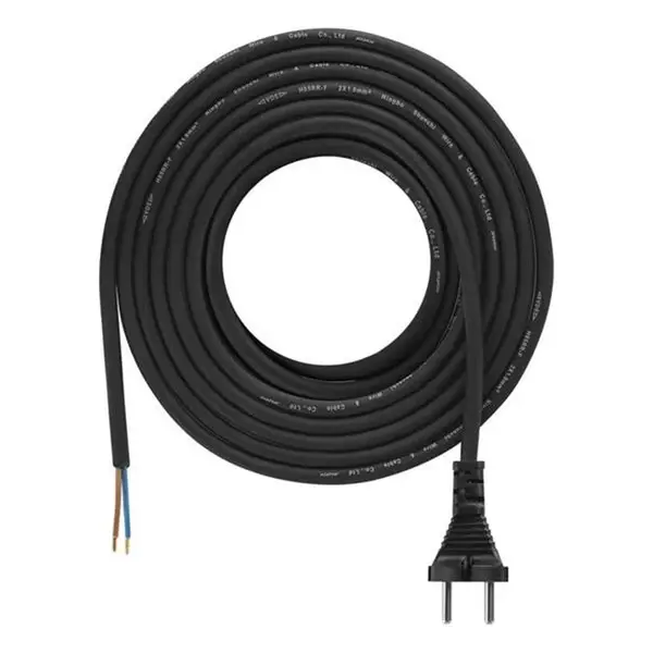 Flexo šňůra gumová 2x1,0mm2 5m černá EMOS S03050