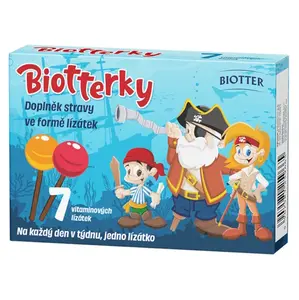BIOTTER Biotterky vitamínová lízátka Piráti 7 kusů