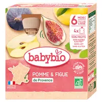 BABYBIO Kapsička jablko a fík 6m+ 4 x 90 g
