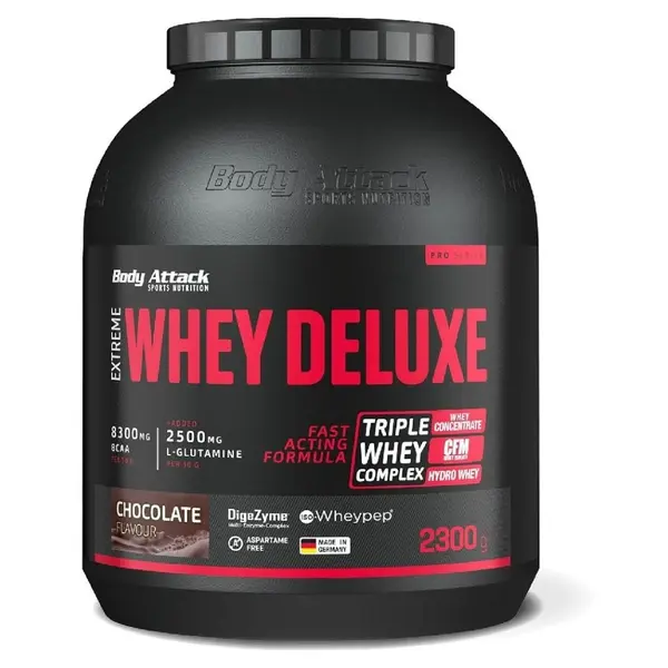 BODY ATTACK Extreme whey deluxe syrovátkový koncentrát čokoláda 2300 g