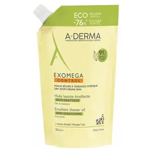 A-DERMA Exomega Control Sprchový olej 500 ml - ECO Náplň 500 ml