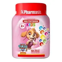PHARMASIS Multivitamin kids Tlapková patrola želé pro děti růžová 50 ks