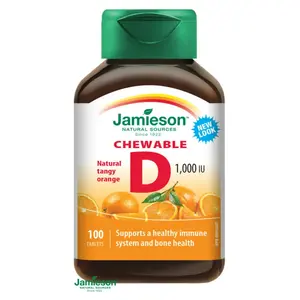 JAMIESON Vitamín D3 1000IU pomeranč cucací 100 tablet