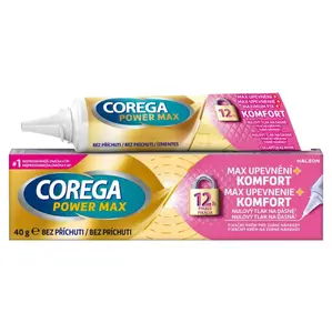 COREGA Power Max upevnění + komfort fixační krém 40 g