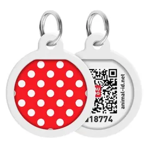 WAUDOG Identifikační známka QR Puntíky, Velikost: M