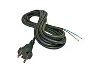 Flexo šňůra gumová 2x1,0mm2 3m černá  GETI