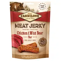 CARNILOVE Meat Jerky Chicken & Wild Boar Bar pro psy 100 g