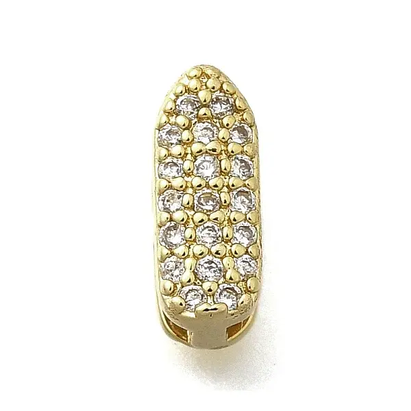 Rack Plating Brass Micro Pave Cubic Zirconia Letter Multi-Strand Links