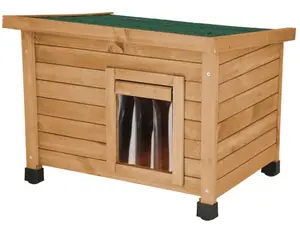 Dřevěná bouda pro kočky KERBL RUSTICA 57 x 45 x 43 cm BS0428