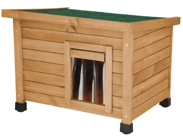 Dřevěná bouda pro kočky KERBL RUSTICA 57 x 45 x 43 cm BS0428