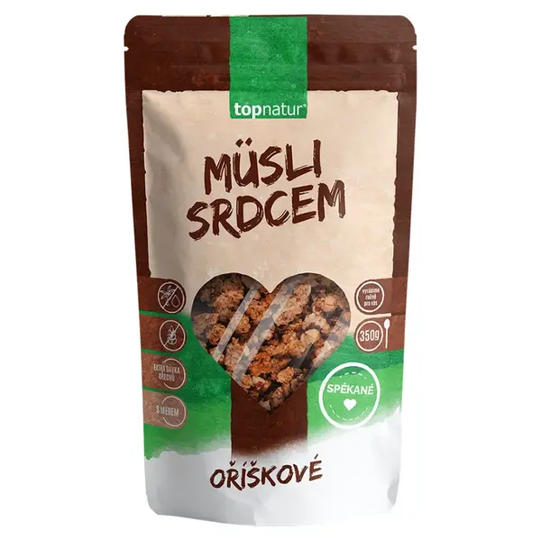 TOPNATUR Müsli srdcom orieškové 350 g