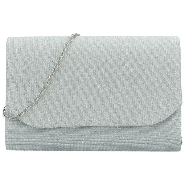 Módní dámská plesová kabelka Moon Kenzy, stříbrná