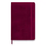 Zápisník Moleskine Velvet - tvrdé desky, L, linkovaný - růžový