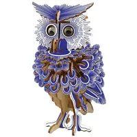 Woodcraft Dřevěné 3D puzzle Sova barevná