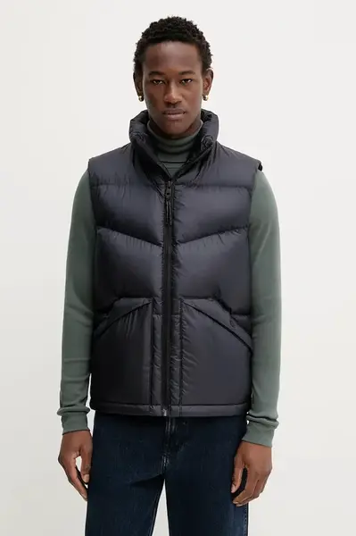 Péřová vesta Marc O'Polo tmavomodrá barva, zimní, 5000007323