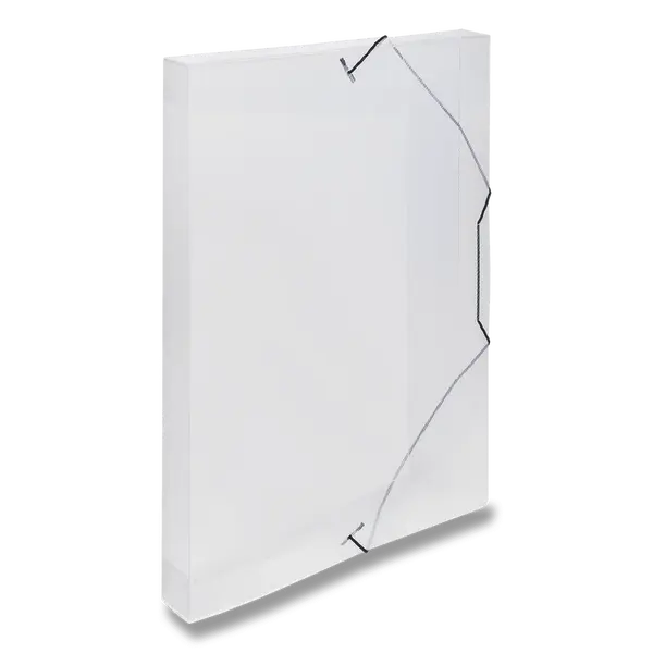 Box na dokumenty Transparent, A4, hřbet 30 mm - průhledné
