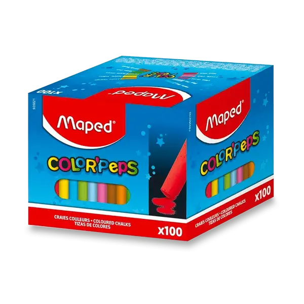 Křídy Maped - barevné, 100 kusů