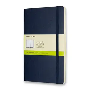 Zápisník Moleskine - mäkké dosky L, čistý, modrý