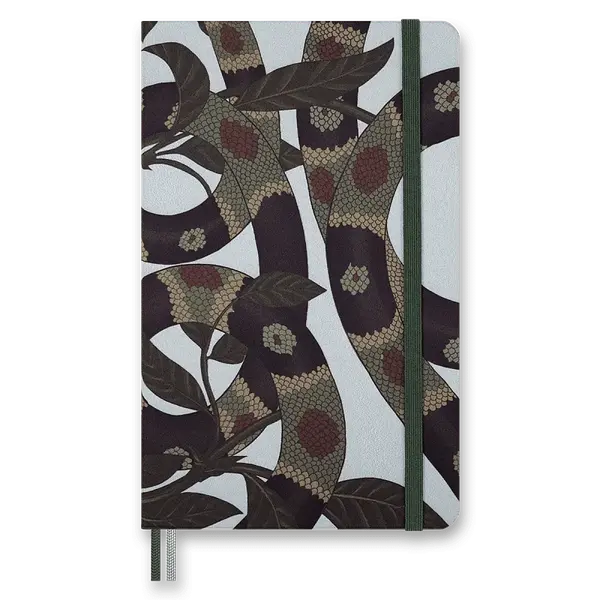 Zápisník Moleskine Snake Leaves - tvrdé desky L, linkovaný