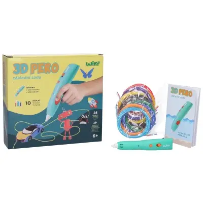 3D pero WIKY základní sada 10 náplní 10 šablon