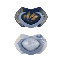 CANPOL BABIES Dudlík silikonový symetrický Light touch GOLD 6-18m modrý 2 ks