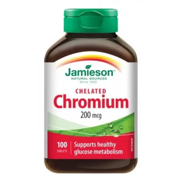 Jamieson Chrom 200 mcg v chelátové formě 100 tablet