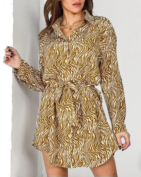Resti women's mini dress in a'la zebra pattern