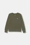 Dětská mikina Levi's MINI LOGO CREWNECK SWEATSH zelená barva, hladká, 9EE331