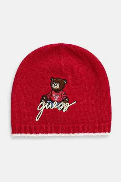 Dětská čepice Guess červená barva, z tenké pleteniny, H4BZ09 Z2QP0