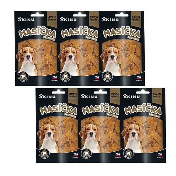 Akinu MASÍČKA PREMIUM Dental pamlsek pro psy 6 x 75 g