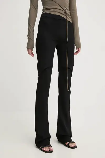 Kalhoty Heliot Emil dámské, černá barva, zvony, high waist, AW24.W.10.177.BLK01