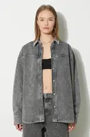 Džínová košile Rotate Rhinestone Denim Shirt
