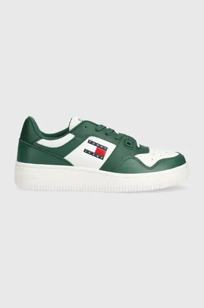 Kožené sneakers boty Tommy Jeans TJM RETRO BASKET ESS