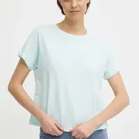 Bavlněné tričko Pepe Jeans LIU tyrkysová barva, PL505832
