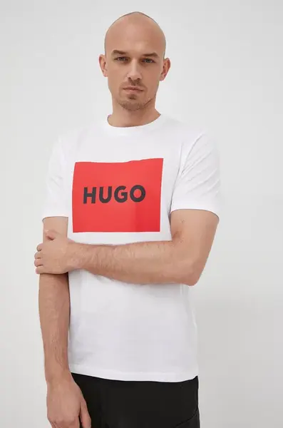 Bavlněné tričko HUGO Dulive222
