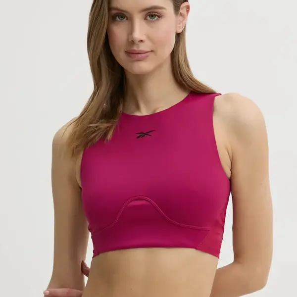 Tréninkový top Reebok LUX Collection růžová barva, 100214319