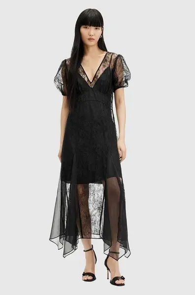 Šaty AllSaints RAYNA LACE DRESS