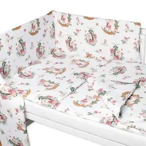 Baby Nellys Mantinel s povlečením, bavlna, 3 D sada, Bunny Star, bílá, 120x90 cm