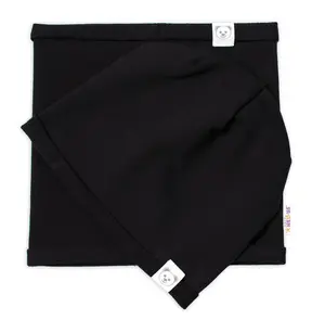 Baby Nellys Čepice s nákrčníkem bavlna, Little Bear,  černá